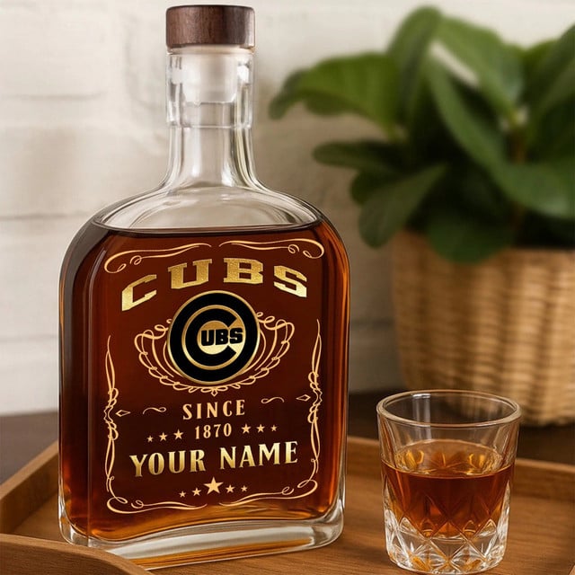 LIMITED EDITION - NEW CUSTOMIZED MLB04 CCS CHICAGO CUBS LUXURY WHISKEY BOTTLE 450ML