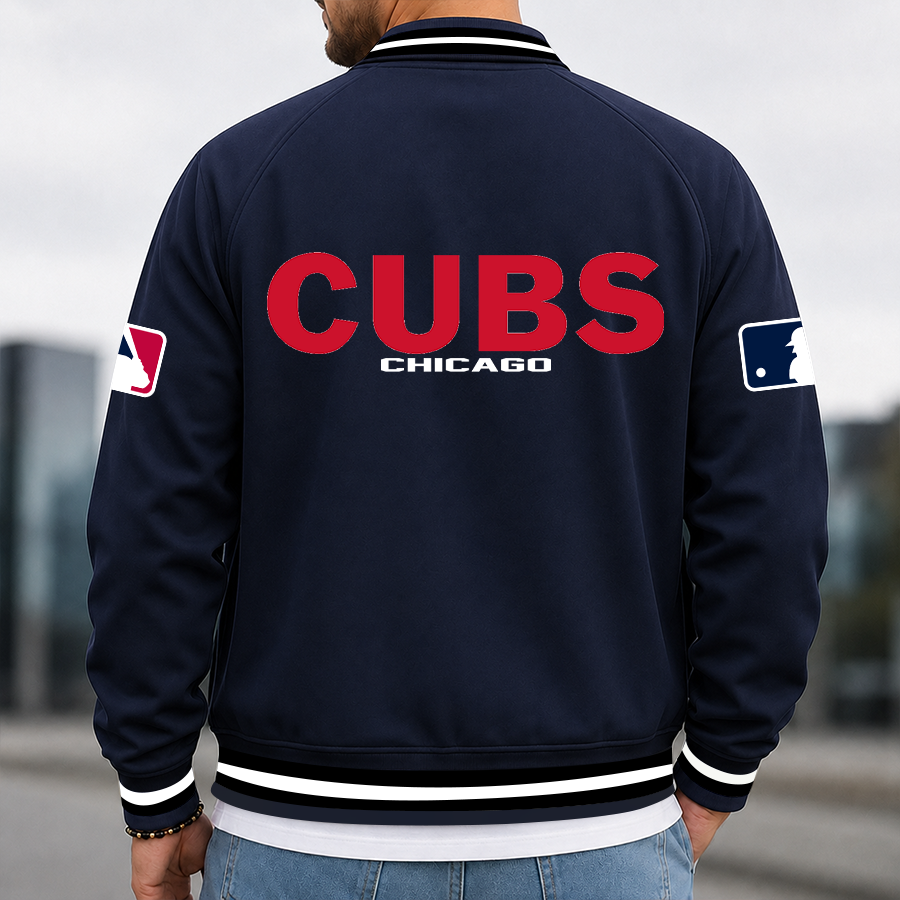 [FLASH SALE] NEW CUSTOMIZED MLB04 CCS CHICAGO CUBS MULTICOLOR MEN'S CASUAL JACKET