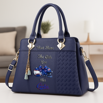 LIMITED EDITION - NEW CUSTOMIZED MLB04 CCS CHICAGO CUBS ZIP HANDBAG MULTICOLOR