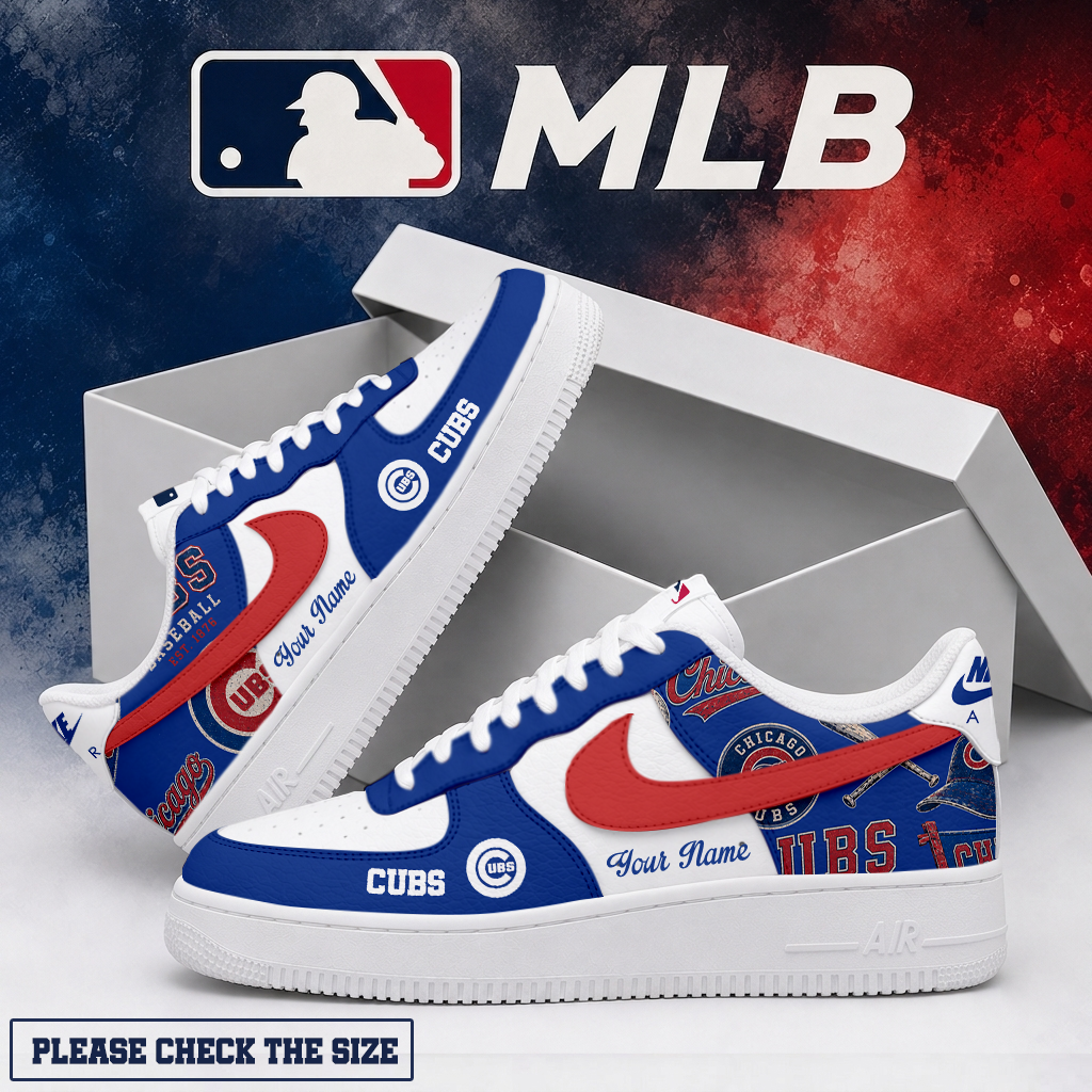LIMITED EDITION - NEW CUSTOMIZED MLB04 CCS CHICAGO CUBS AF1 SHOES