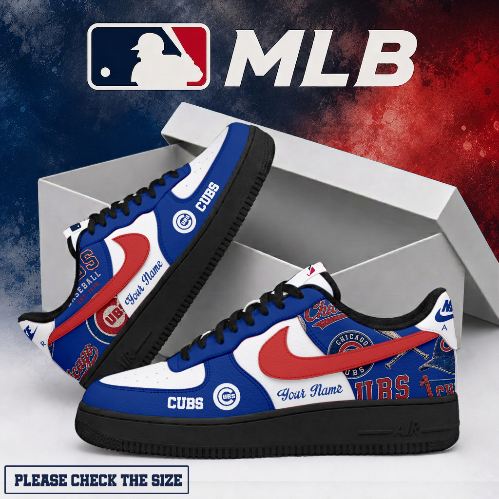 LIMITED EDITION - NEW CUSTOMIZED MLB04 CCS CHICAGO CUBS AF1 SHOES