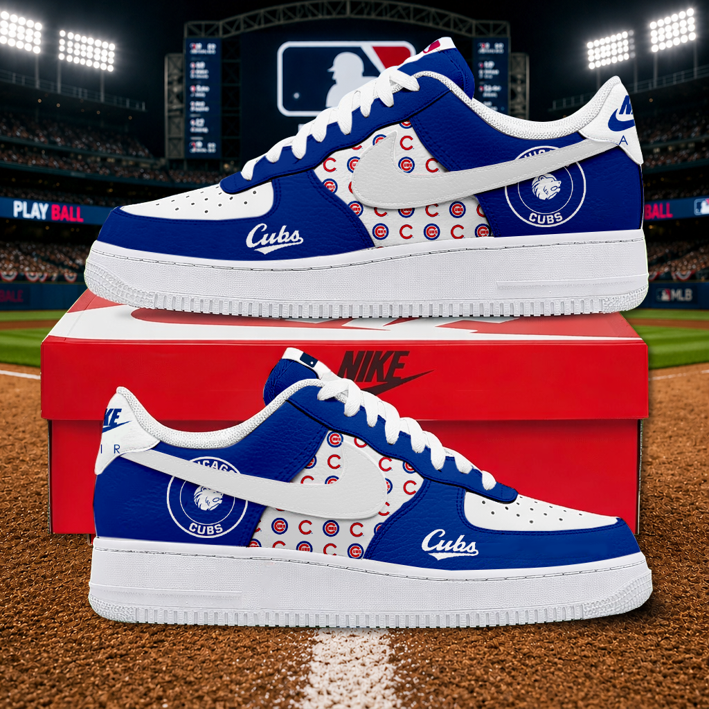 LIMITED EDITION - NEW CUSTOMIZED MLB04 CCS CHICAGO CUBS AF1 SHOES