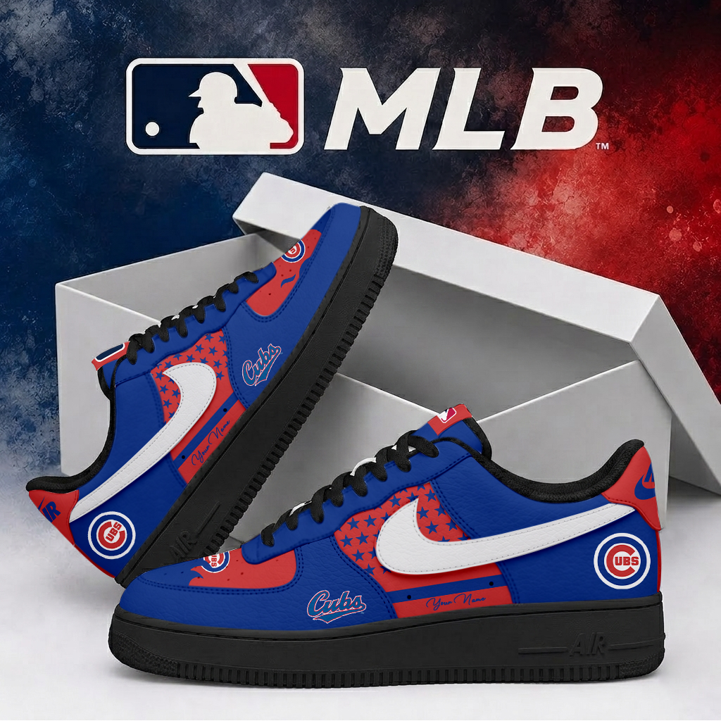 LIMITED EDITION - NEW CUSTOMIZED MLB04 CCS CHICAGO CUBS AF1 SHOES