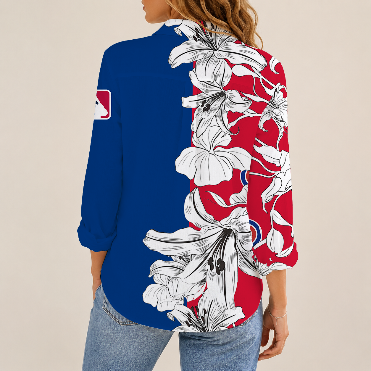 [FLASH SALE] NEW CUSTOMIZED MLB04 CCS CHICAGO CUBS WOMEN CASUAL SHIRT