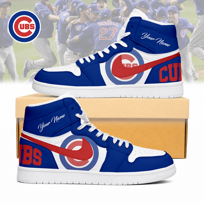 LIMITED EDITION - NEW CUSTOMIZED MLB04 CCS CHICAGO CUBS AIR JORDAN SNEAKERS