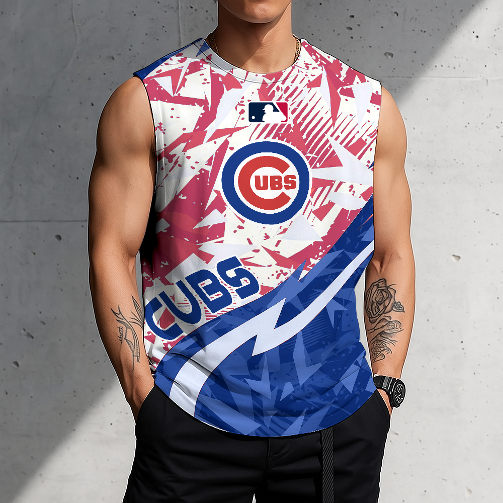 LIMITED EDITION - NEW CUSTOMIZED MLB04 CCS CHICAGO CUBS TANKTOP & GYM SHIRT
