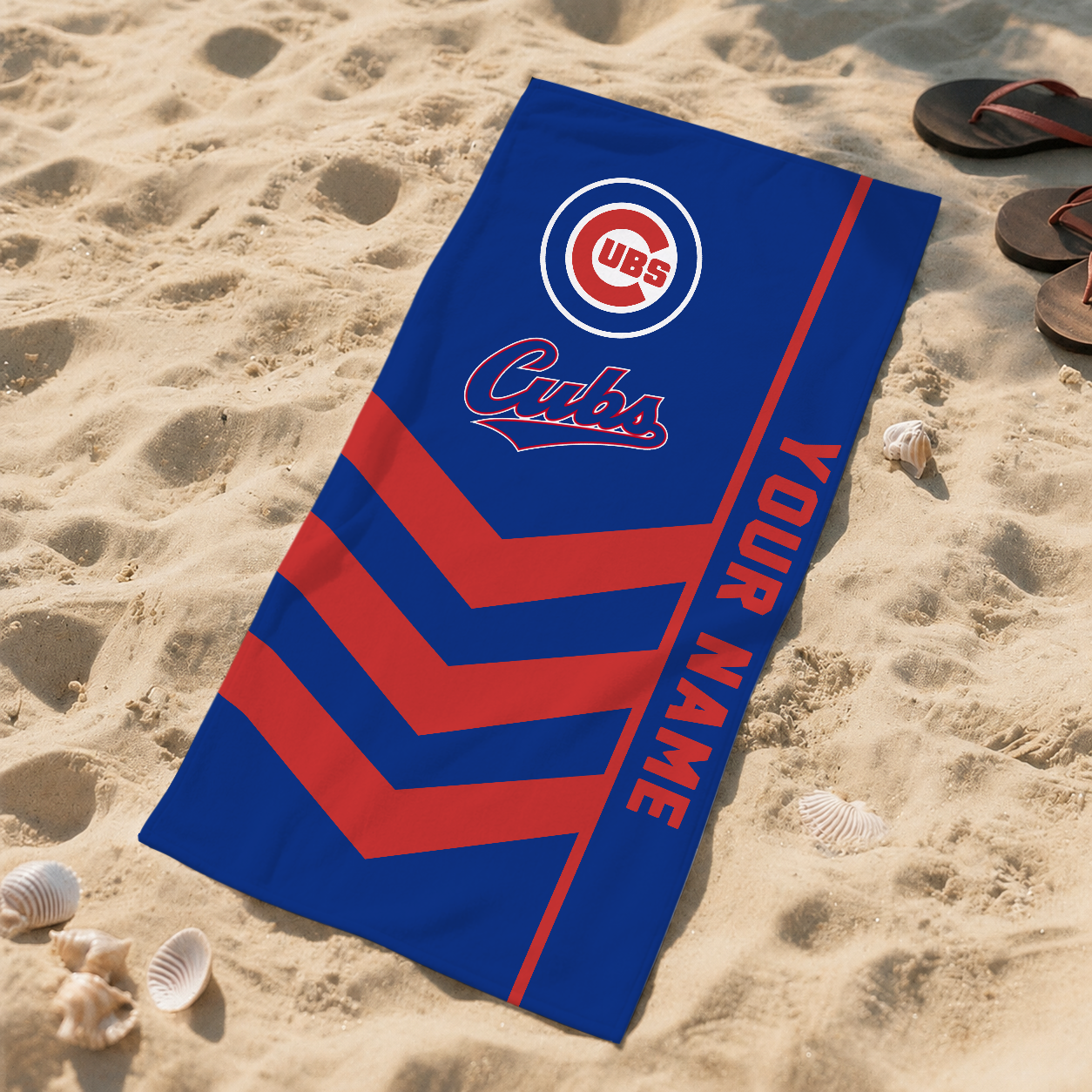 LIMITED EDITION - NEW CUSTOMIZED MLB04 CCS CHICAGO CUBS BEACH TOWEL FOR FAN