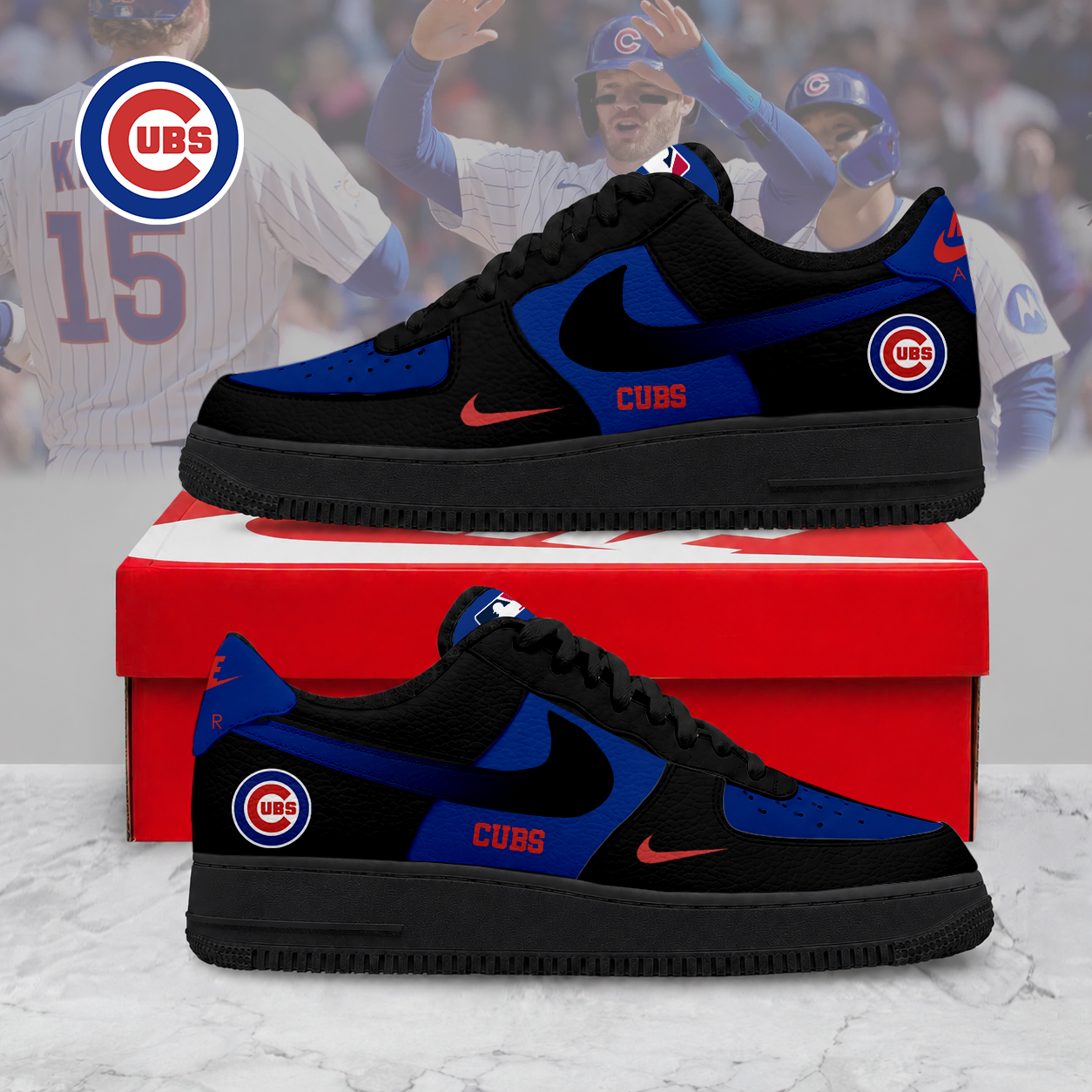 MEGA SALE - NEW CUSTOMIZED MLB04 CCS CHICAGO CUBS AF1 SHOES