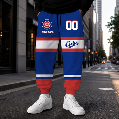 VIRAL EDITION - NEW CUSTOMIZED MLB04 CCS CHICAGO CUBS SWEATPANTS