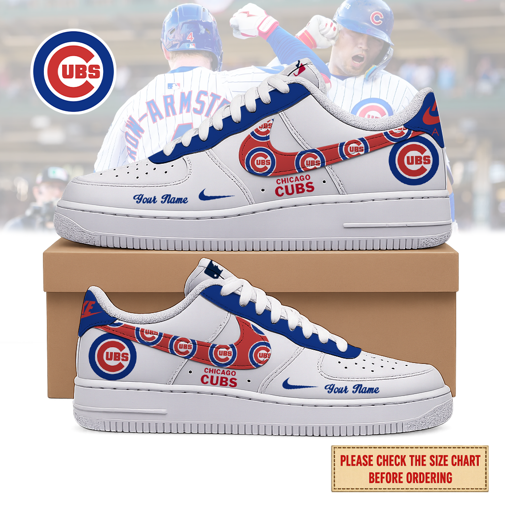 LIMITED EDITION - NEW CUSTOMIZED MLB04 CCS CHICAGO CUBS AF1 SHOES