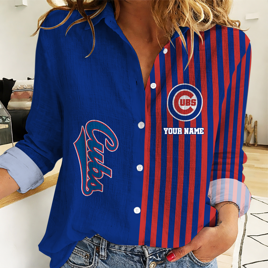 LIMITED EDITION - NEW CUSTOMIZED MLB04 CCS CHICAGO CUBS WOMEN CASUAL SHIRT