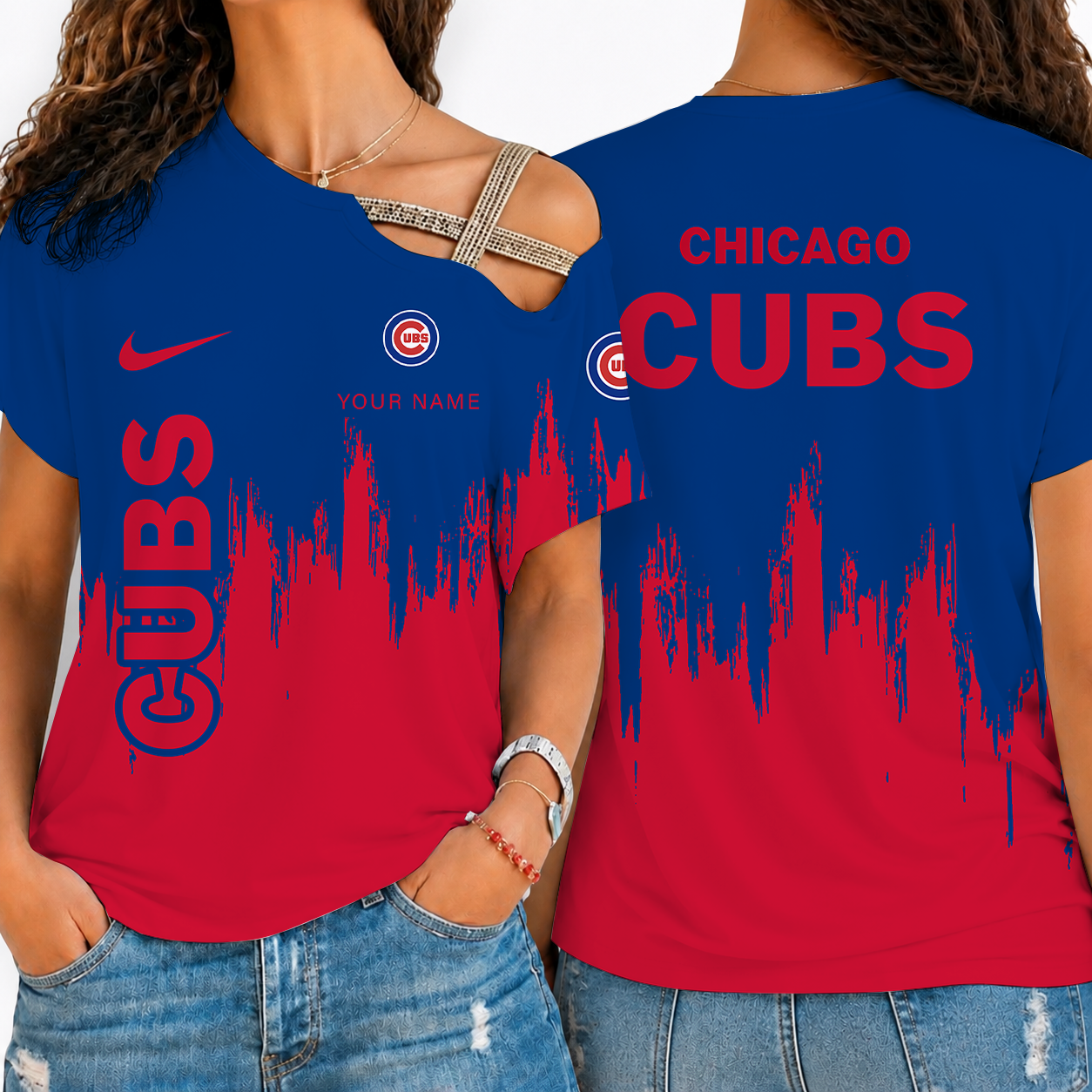 [FLASH SALE] NEW CUSTOMIZED MLB04 CCS CHICAGO CUBS SHOULDER SHIRT