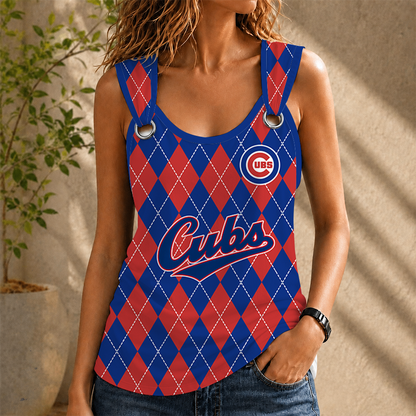 [FLASH SALE] NEW CUSTOMIZED MLB04 CCS CHICAGO CUBS O-RING SHOULDER TANK TOP