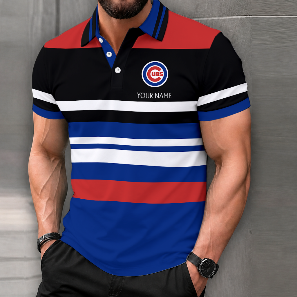 LIMITED EDITION - NEW CUSTOMIZED MLB04 CCS CHICAGO CUBS POLO SHIRT, ZIP POLO SHIRT & T-SHIRTS