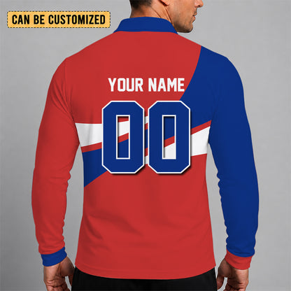 [FLASH SALE] NEW CUSTOMIZED MLB04 CCS CHICAGO CUBS MEN'S LONG SLEEVE POLO