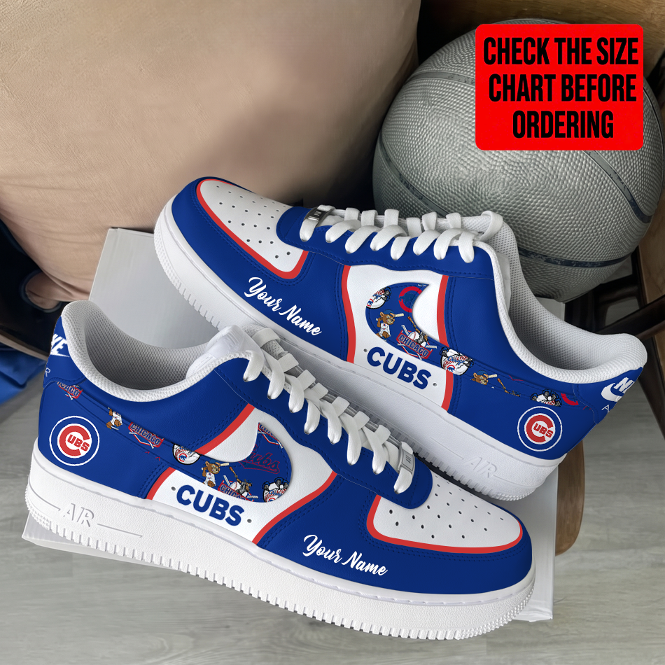 LIMITED EDITION - NEW CUSTOMIZED MLB04 CCS CHICAGO CUBS AF1 SHOES