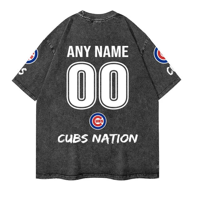 [FLASH SALE] NEW CUSTOMIZED MLB04 CCS CHICAGO CUBS MULTICOLOR WASHED TEE
