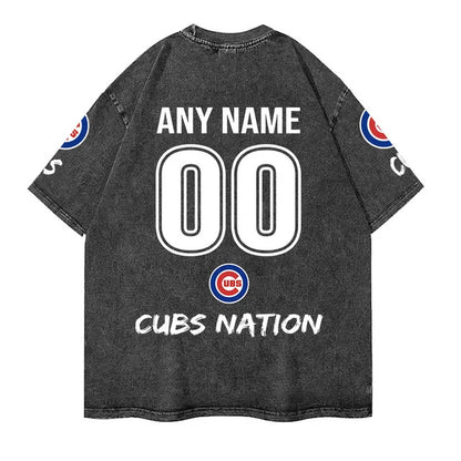 [FLASH SALE] NEW CUSTOMIZED MLB04 CCS CHICAGO CUBS MULTICOLOR WASHED TEE