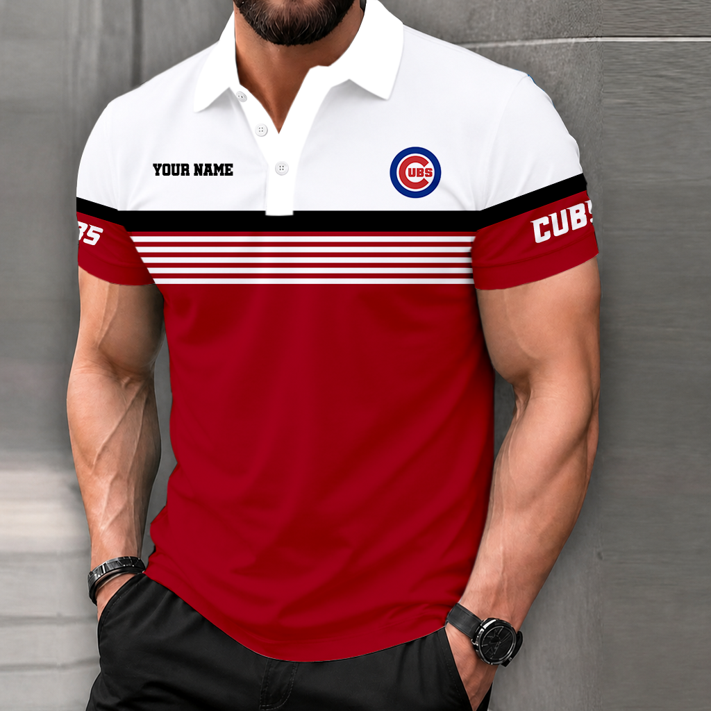 FINAL CLEARANCE - NEW CUSTOMIZED MLB04 CCS CHICAGO CUBS POLO SHIRT
