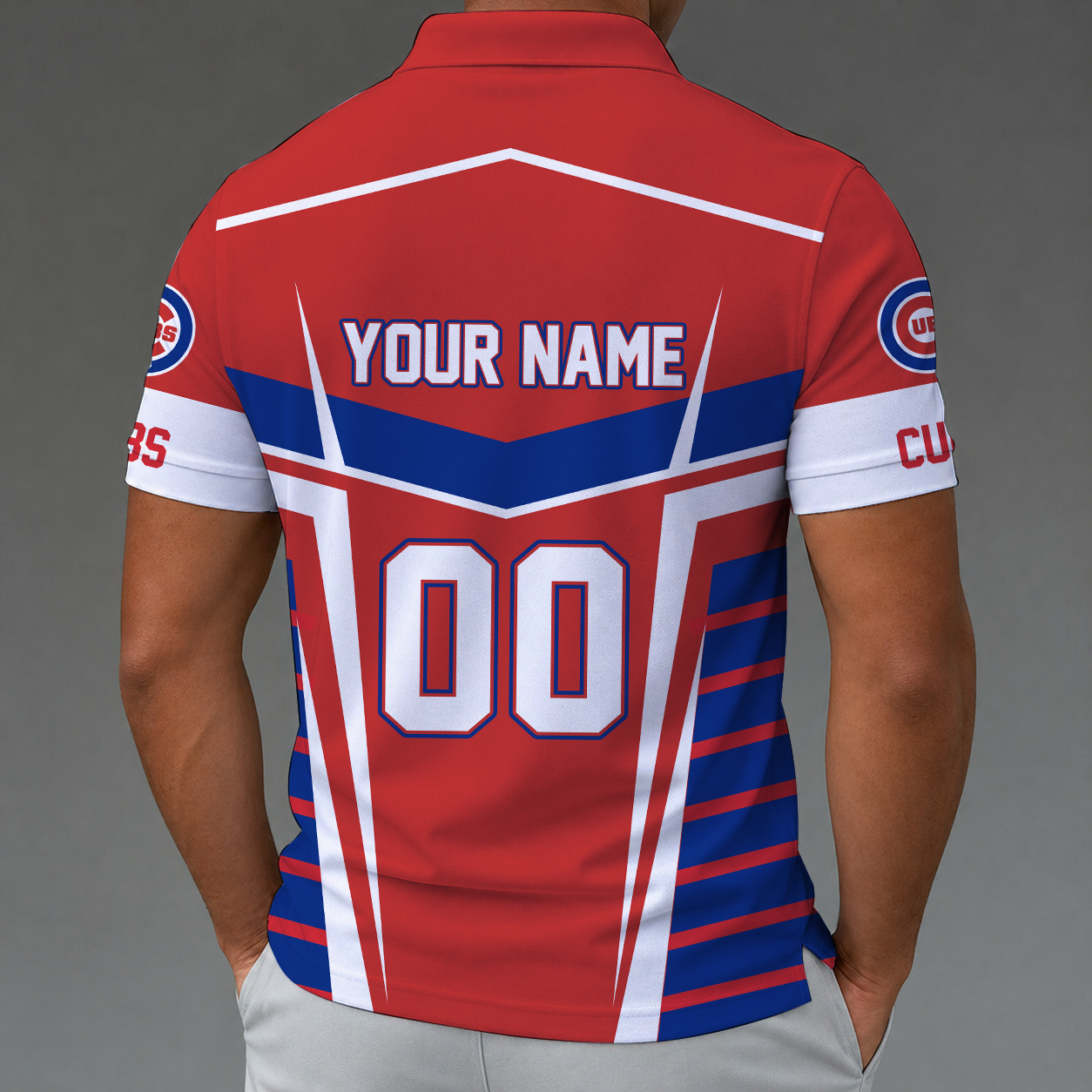 LIMITED EDITION - NEW CUSTOMIZED MLB04 CCS CHICAGO CUBS ZIP POLO SHIRT