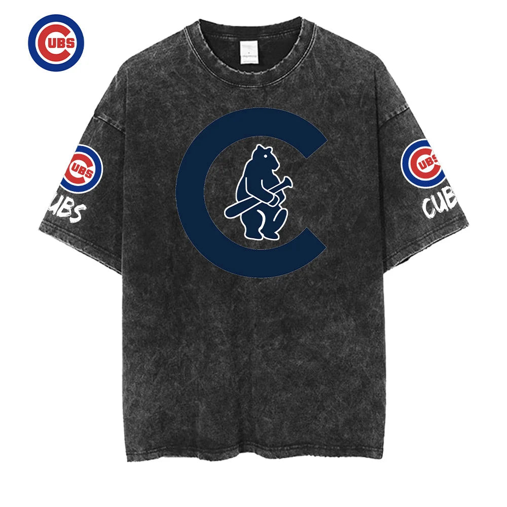[FLASH SALE] NEW CUSTOMIZED MLB04 CCS CHICAGO CUBS MULTICOLOR WASHED TEE