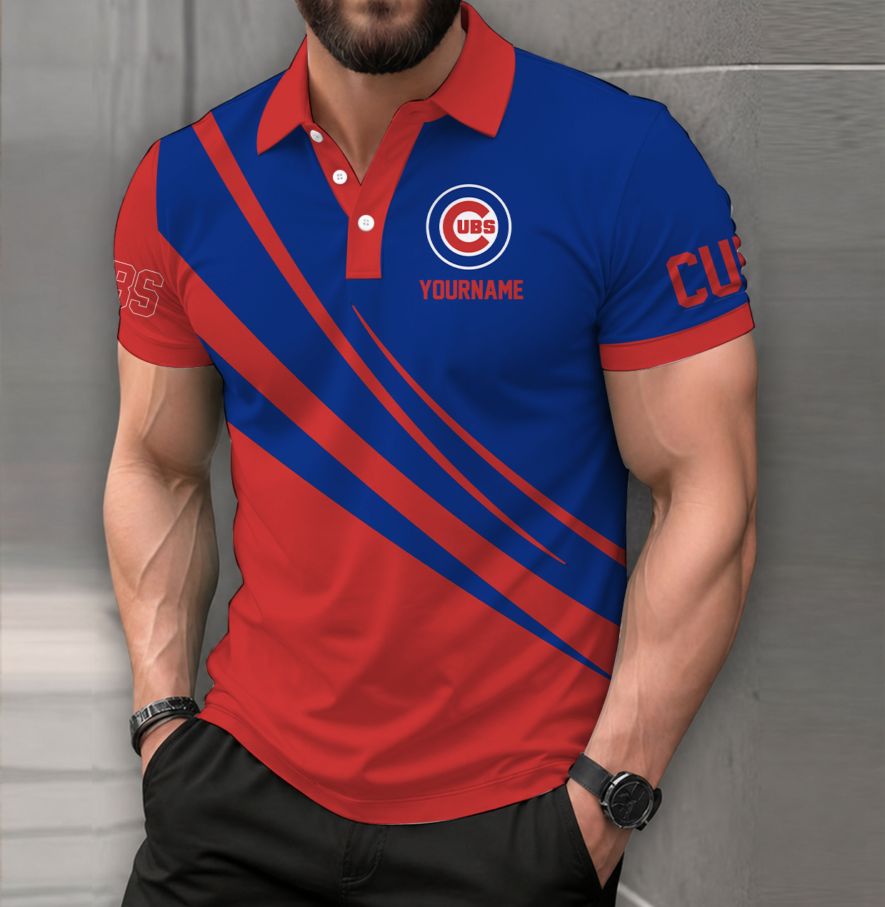 LIMITED EDITION - NEW CUSTOMIZED MLB04 CCS CHICAGO CUBS POLO SHIRT