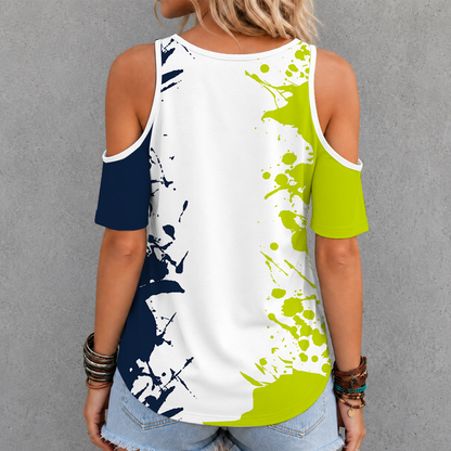[FAN FAVORITE] NEW CUSTOMIZED WNBA04 DLW DALLAS WINGS CRISS CROSS V-NECK TOP