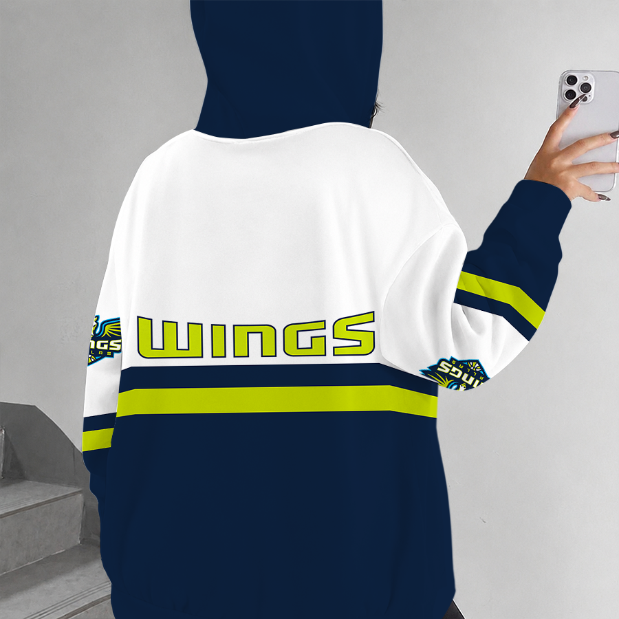 [FAN FAVORITE] NEW CUSTOMIZED WNBA04 DLW DALLAS WINGS ZIP HOODIE