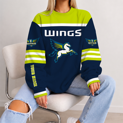 [FAN FAVORITE] NEW CUSTOMIZED WNBA04 DLW DALLAS WINGS UNISEX SWEATSHIRT