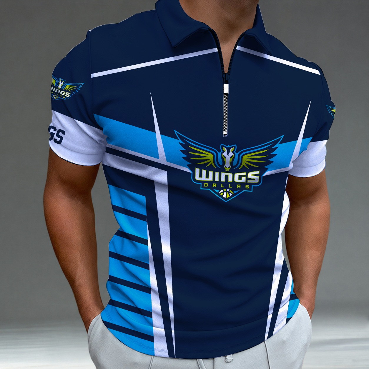 [FAN FAVORITE] NEW CUSTOMIZED WNBA04 DLW DALLAS WINGS POLO SHIRT