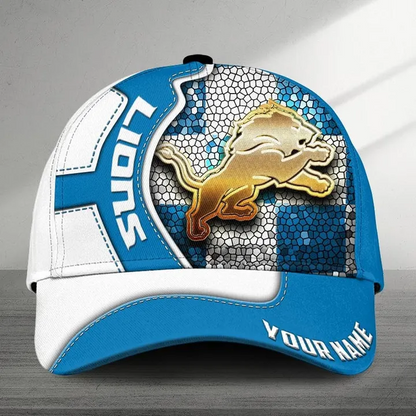 LIMITED EDITION - NEW CUSTOMIZED NFL04 DTL DETROIT LIONS CLASSIC CAP