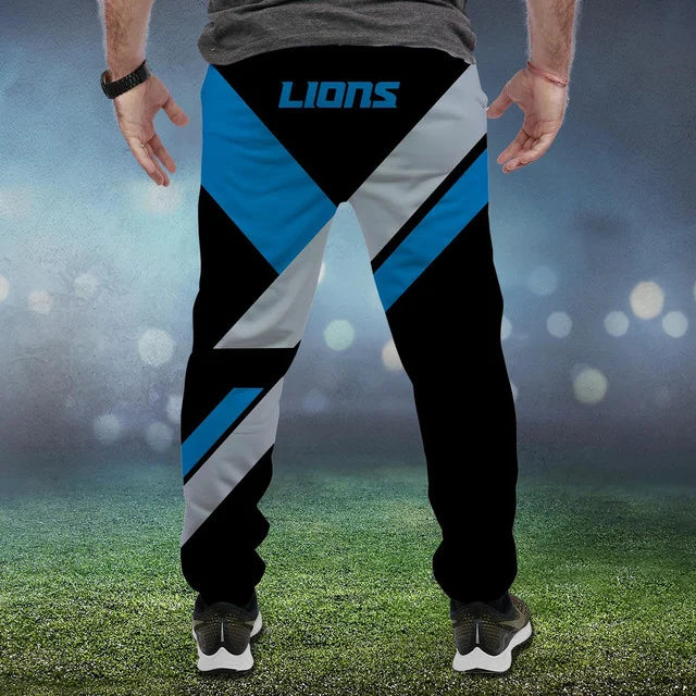 LIMITED EDITION - NEW CUSTOMIZED NFL04 DTL DETROIT LIONS SWEATPANTS