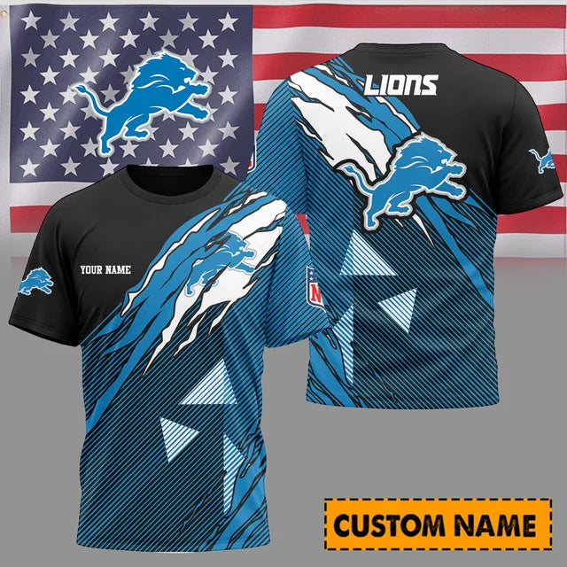 LIMITED EDITION - NEW CUSTOMIZED NFL04 DTL DETROIT LIONS T-SHIRT, POLO SHIRT, ZIP POLO SHIRT, SWEATSHIRT, HOODIE & ZIP HOODIE