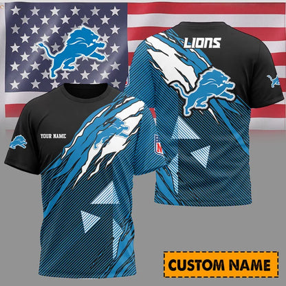 LIMITED EDITION - NEW CUSTOMIZED NFL04 DTL DETROIT LIONS T-SHIRT, POLO SHIRT, ZIP POLO SHIRT, SWEATSHIRT, HOODIE & ZIP HOODIE