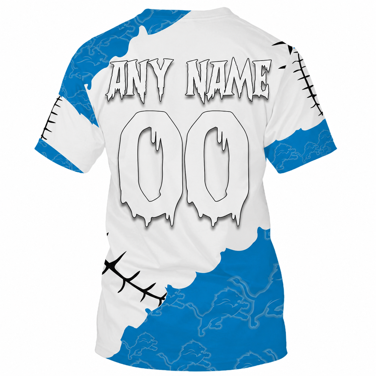 LIMITED EDITION - NEW CUSTOMIZED NFL04 DTL DETROIT LIONS HALLOWEEN SKULL APPAREL FOR FANS