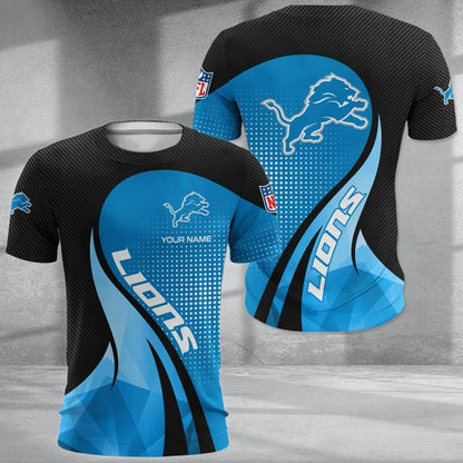 LIMITED EDITION - NEW CUSTOMIZED NFL04 DTL DETROIT LIONS POLO, T-SHIRT & SHORT PANTS SET