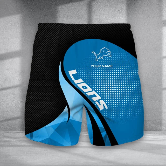 LIMITED EDITION - NEW CUSTOMIZED NFL04 DTL DETROIT LIONS POLO, T-SHIRT & SHORT PANTS SET