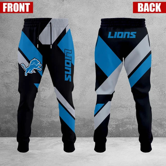 LIMITED EDITION - NEW CUSTOMIZED NFL04 DTL DETROIT LIONS SWEATPANTS