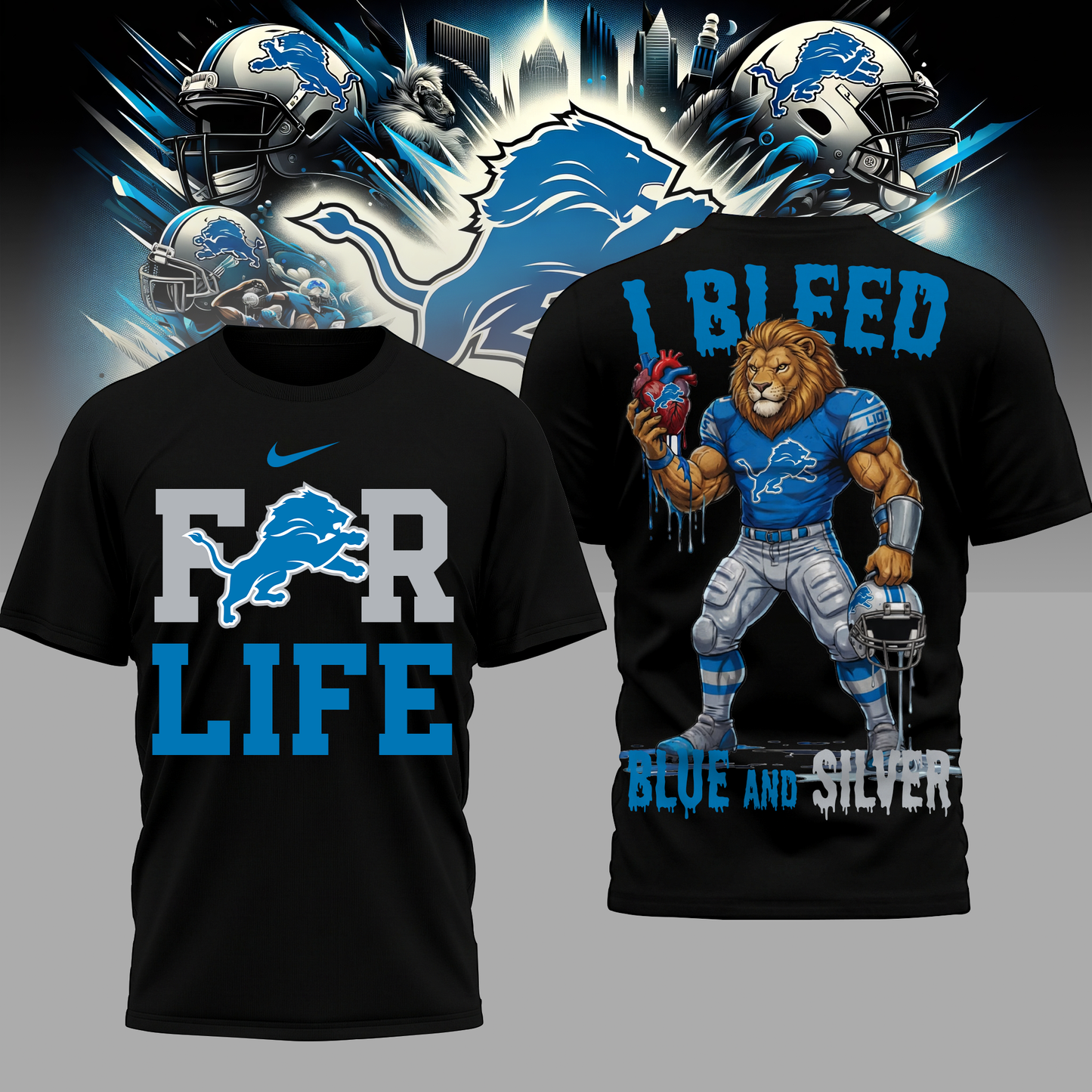 LIMITED EDITION - NEW CUSTOMIZED NFL04 DTL DT LIONS UNISEX T-SHIRT, POLO & HOODIE