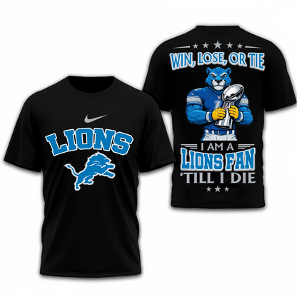 LIMITED EDITION - NEW CUSTOMIZED NFL04 DTL DETROIT LIONS UNISEX T-SHIRT, POLO, HOODIE & JACKETS
