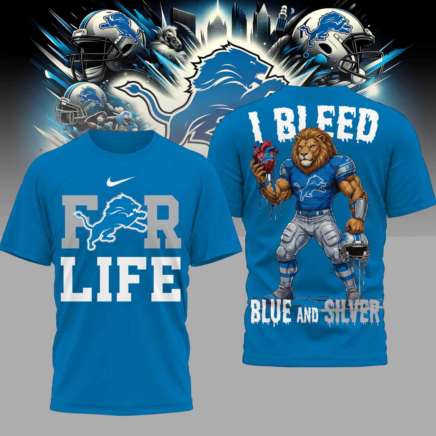 LIMITED EDITION - NEW CUSTOMIZED NFL04 DTL DT LIONS UNISEX T-SHIRT, POLO & HOODIE