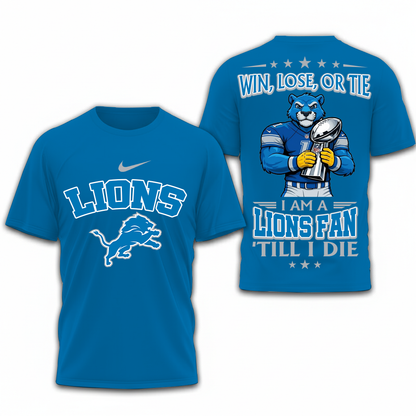 LIMITED EDITION - NEW CUSTOMIZED NFL04 DTL DETROIT LIONS UNISEX T-SHIRT, POLO, HOODIE & JACKETS
