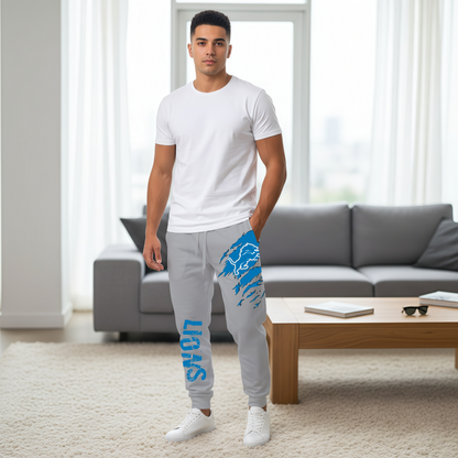 LIMITED EDITION - NEW PERSONALIZED NFL04 DTL DETROIT LIONS JOGGERS