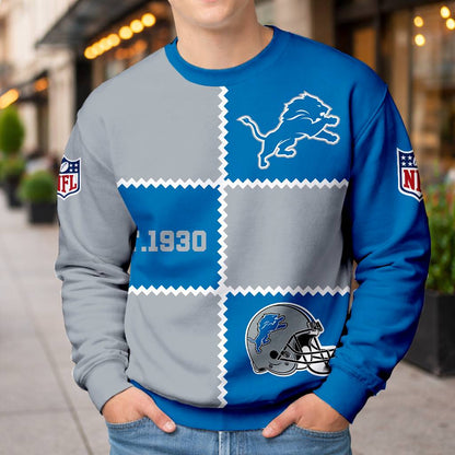LIMITED EDITION - NEW CUSTOMIZED NFL04 DTL DETROIT LIONS UNISEX T-SHIRT, POLO, HOODIE & JACKETS