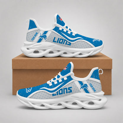 SPECIAL EDITION - NEW CUSTOMIZED NFL04 DTL DETROIT LIONS MAX SOUL SHOES