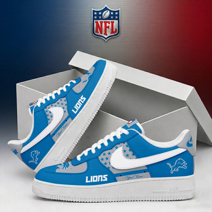 LIMITED EDITION - NEW CUSTOMIZED NFL04 DTL DETROIT LIONS AF1 SHOES