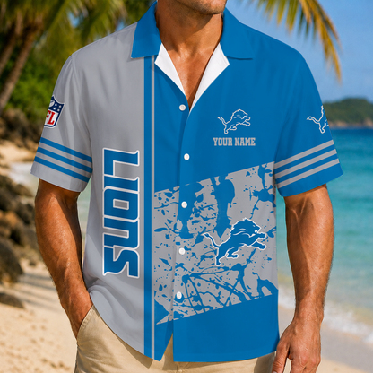 LIMITED EDITION - NEW CUSTOMIZED NFL04 DTL DETROIT LIONS UNISEX HAWAIIAN SHIRT