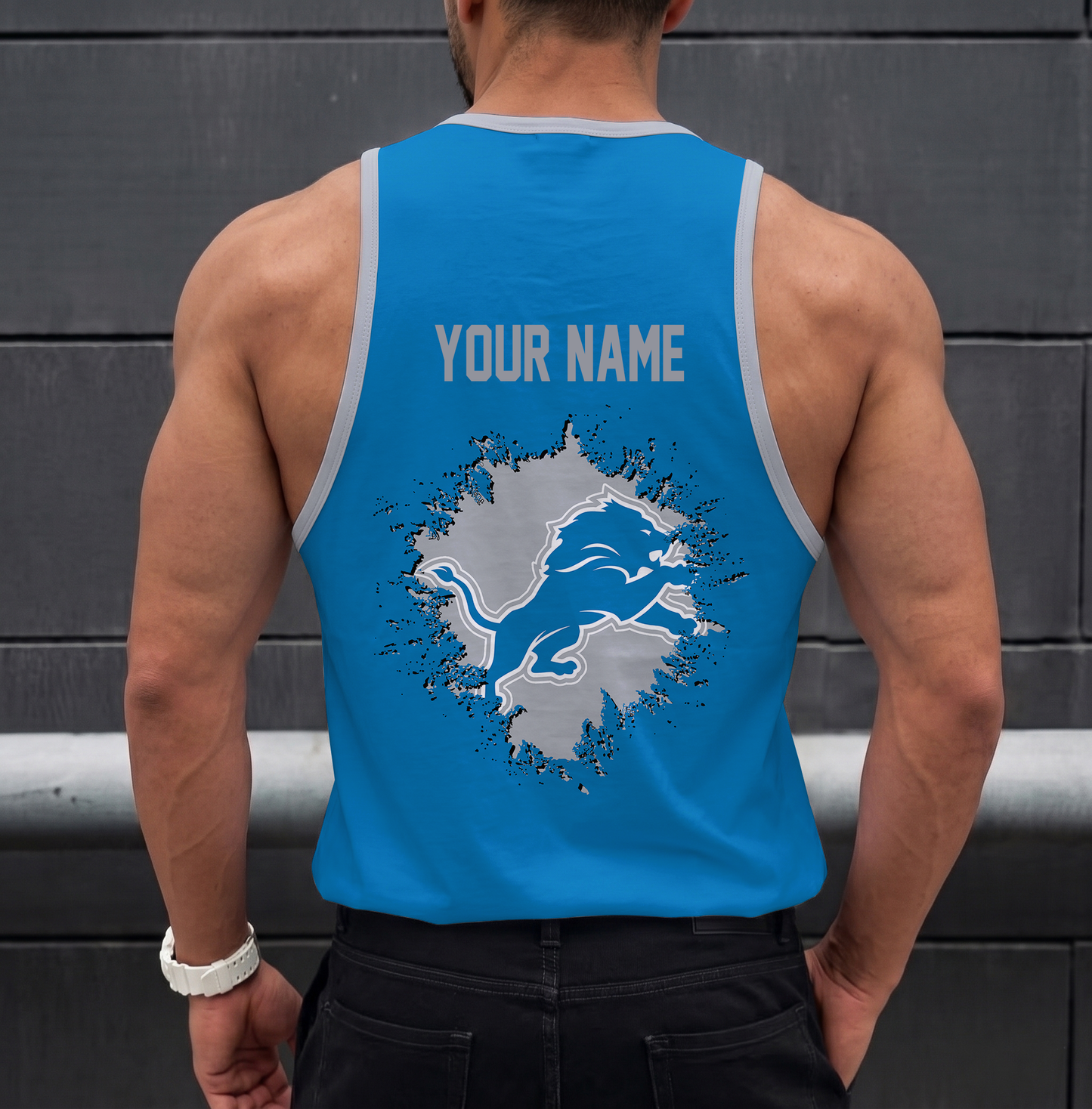 SPECIAL EDITION - NEW CUSTOMIZED NFL04 DTL DETROIT LIONS UNISEX TANK TOP