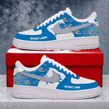 VIRAL EDITION - NEW CUSTOMIZED NFL04 DTL DETROIT LIONS AF1 SHOES