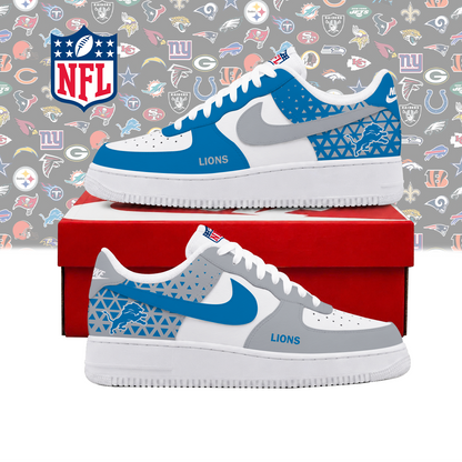 LIMITED EDITION - NEW CUSTOMIZED NFL04 DTL DETROIT LIONS AF1 SHOES